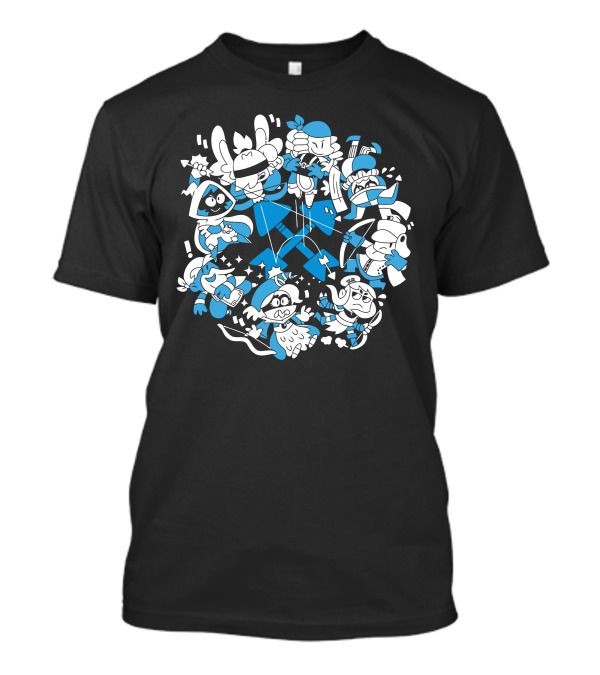 Archers Cartoon Characters In Action T-Shirt