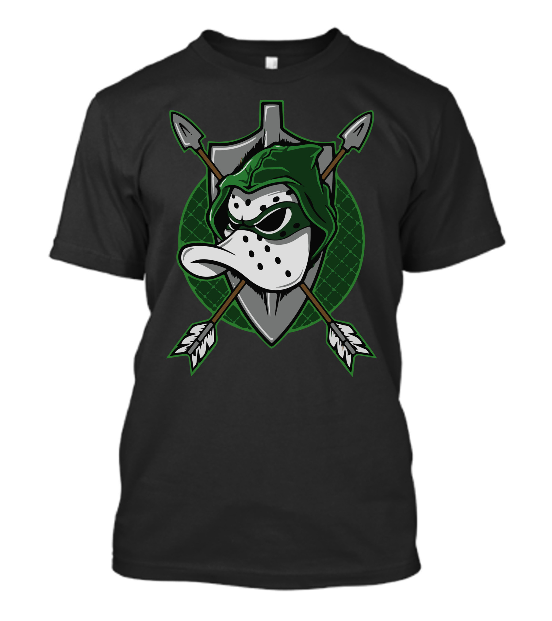 Arrow Ducks Medieval Warrior Mask With Crossed Arrows T-Shirt