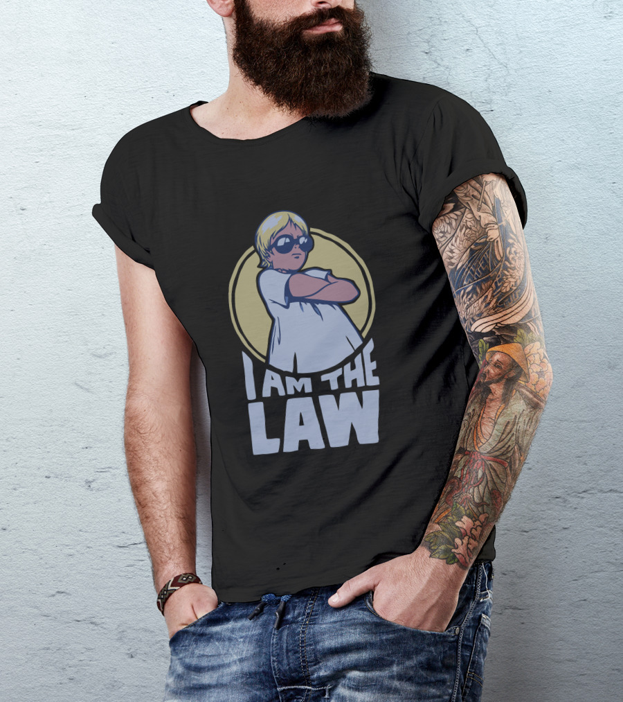 I Am The Law Baby Cop Cool Sunglasses Attitude T-Shirt