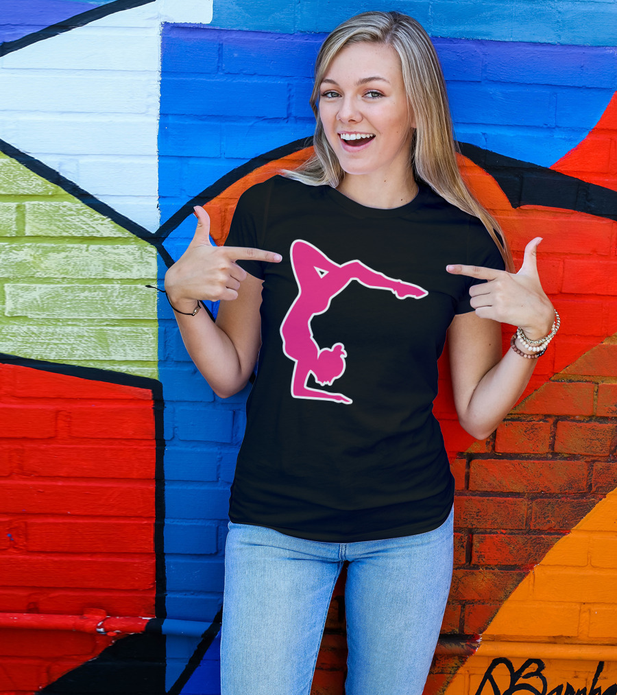 Balerina Pink Silhouette Dance Pose T-Shirt
