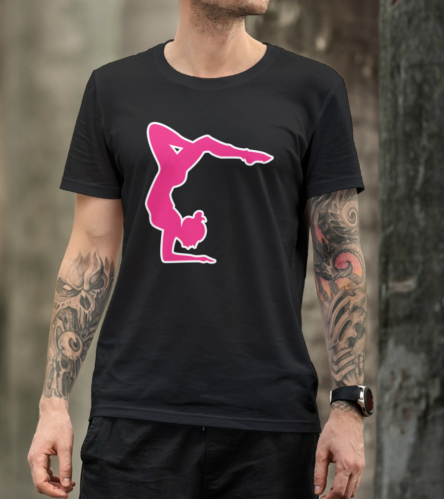 Balerina Pink Silhouette Dance Pose T-Shirt