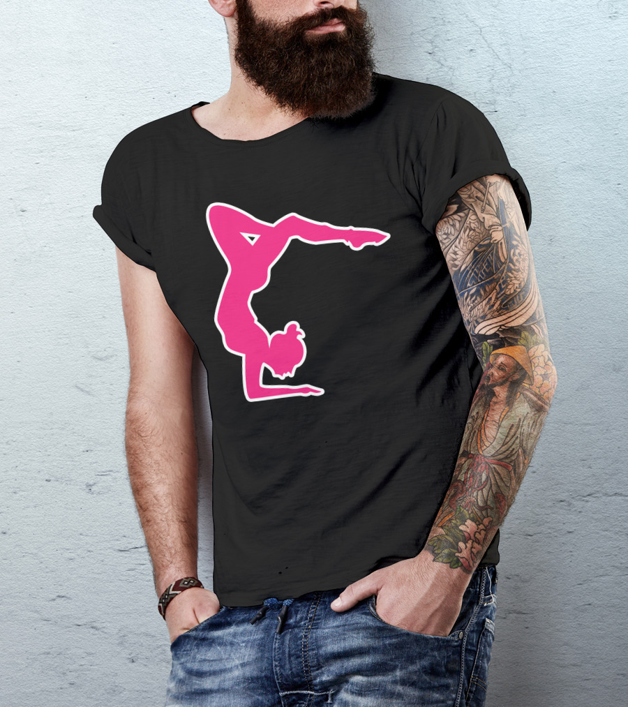 Balerina Pink Silhouette Dance Pose T-Shirt
