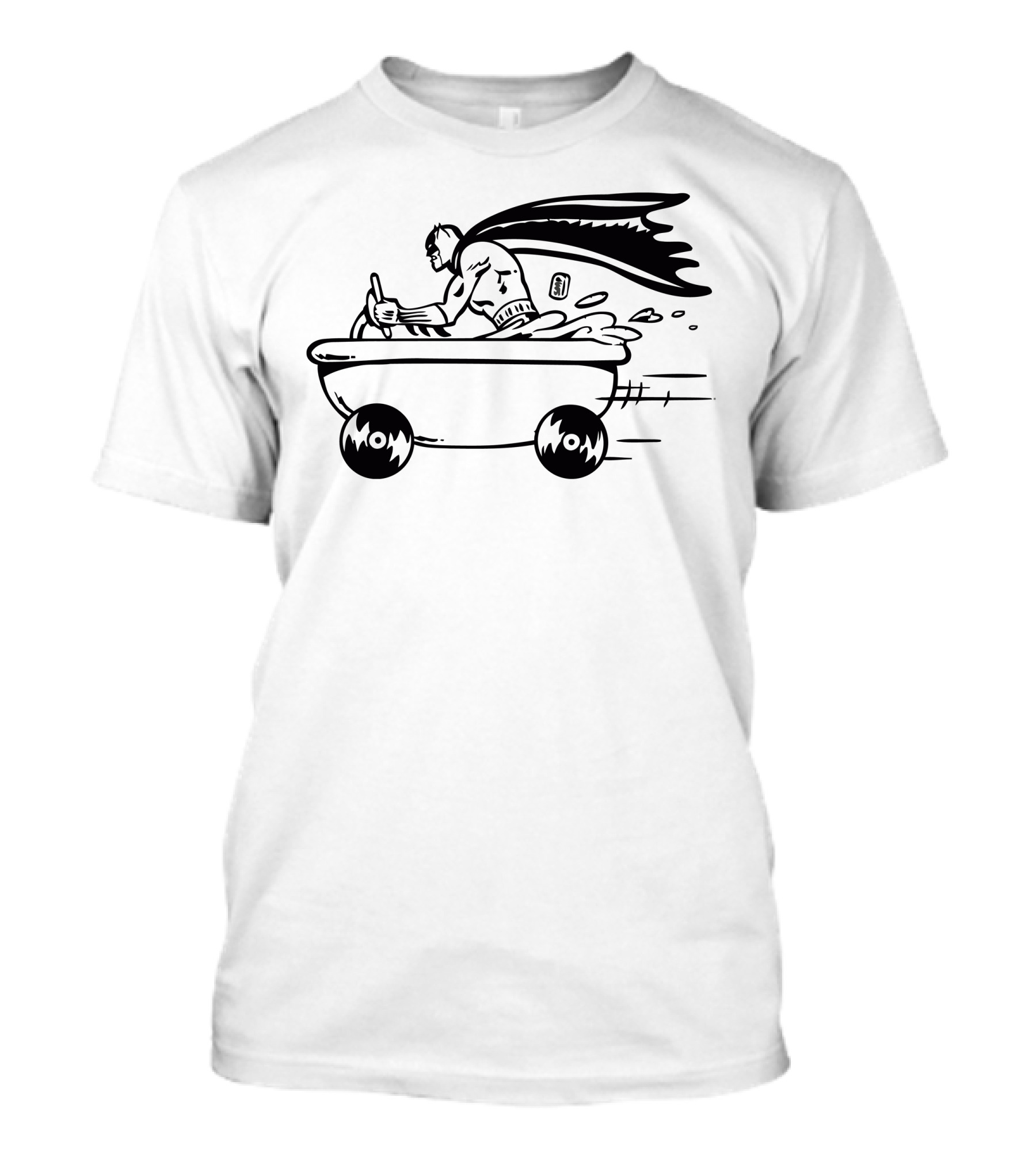 Bathtime Hero Adventure In Bathmobile With Cape T-Shirt