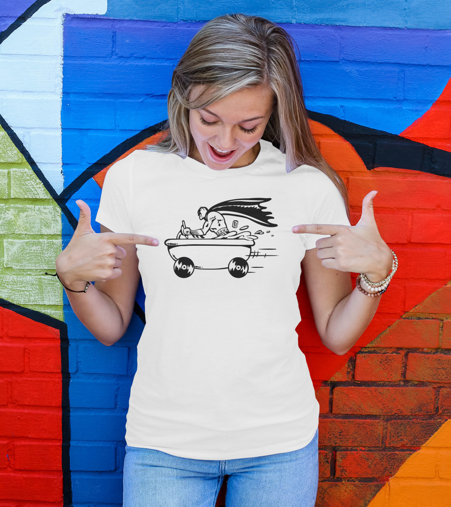 Bathtime Hero Adventure In Bathmobile With Cape T-Shirt