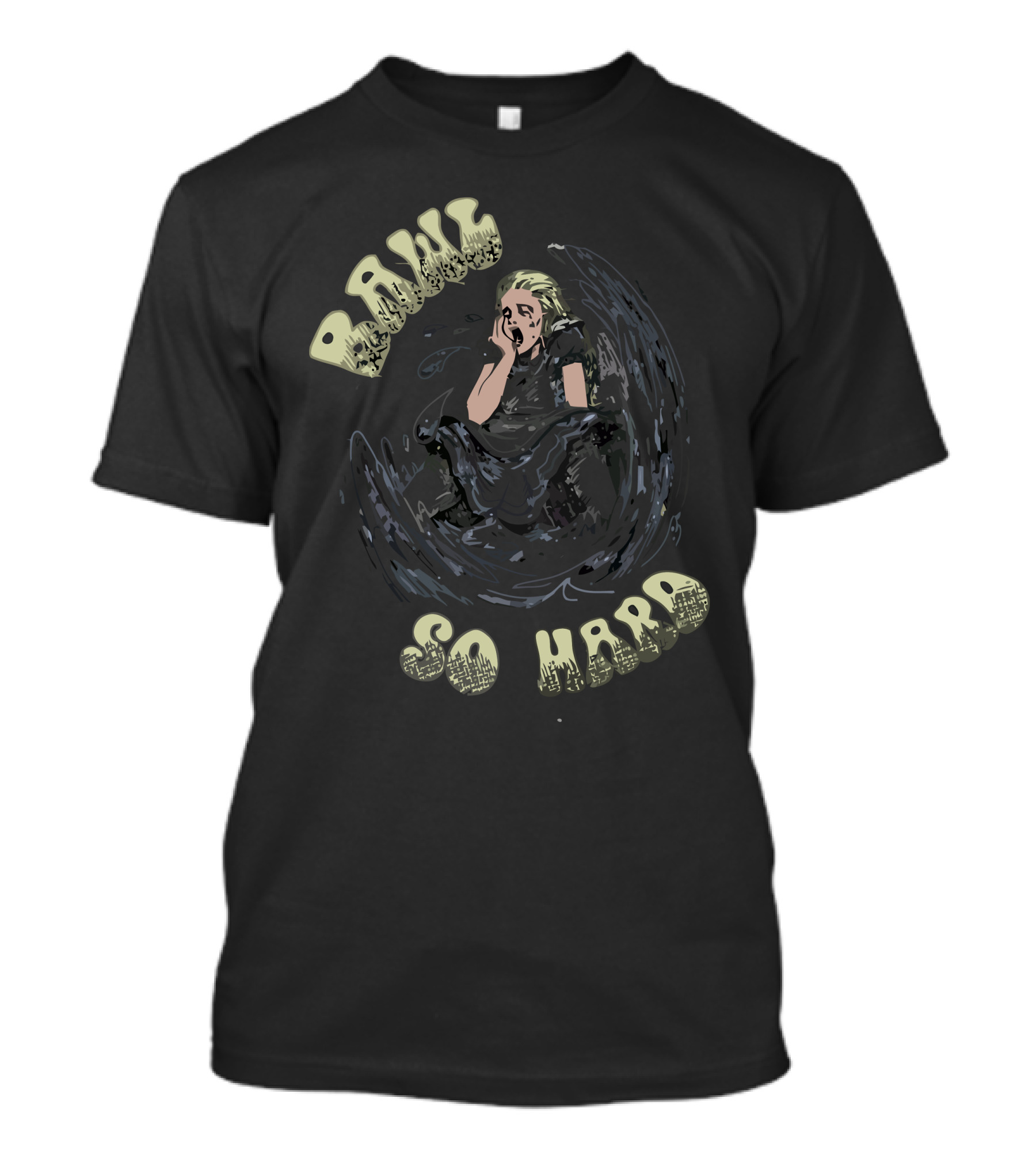 Bawl So Hard Crying Person In Swirling Darkness T-Shirt