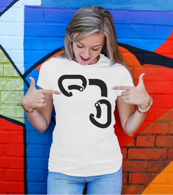 Black Best Rock Climbing Carabiner Symbols T-Shirt