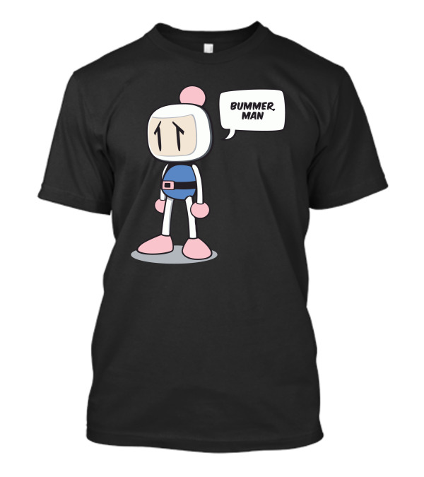 Bummer Man Sad Cartoon Character T-Shirt