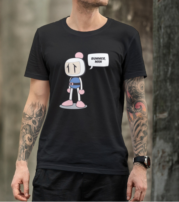 Bummer Man Sad Cartoon Character T-Shirt