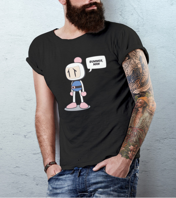 Bummer Man Sad Cartoon Character T-Shirt