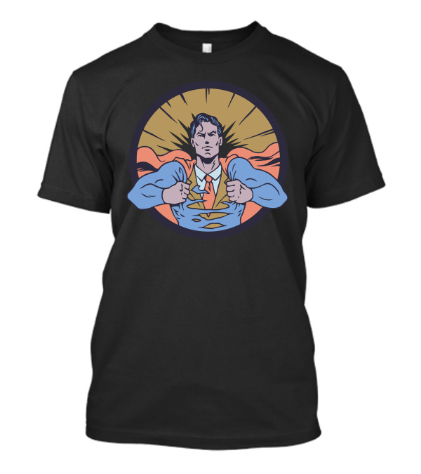 Clark Kent Superman Transformation Icon Superhero Fashion T-Shirt