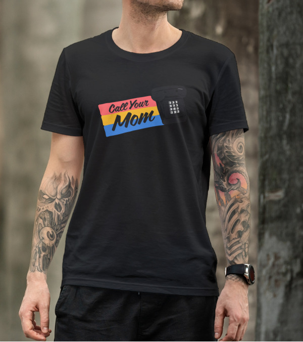 Call Your Mom Retro Phone T-Shirt