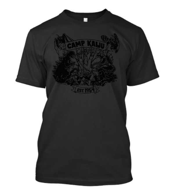Camp Kaiju Est. 1954 Monster Encounters Wilderness Adventure T-Shirt