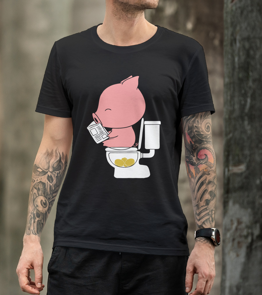 Cha Ching Piggy Bank Toilet Gold Coins T-Shirt