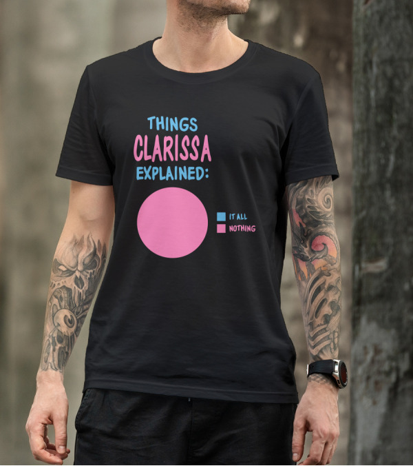 Things Clarissa Explained Nothing Pie Chart Circle T-Shirt