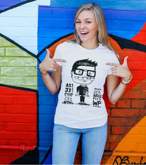 AS3 JQuery JS PHP CSS HTML Regex Code Ruby On Rails Flex WP Wordpress T-Shirt