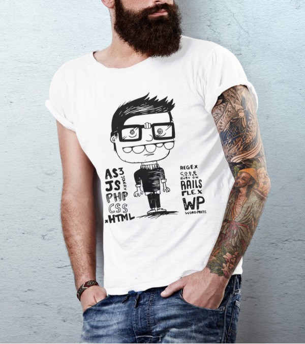 AS3 JQuery JS PHP CSS HTML Regex Code Ruby On Rails Flex WP Wordpress T-Shirt