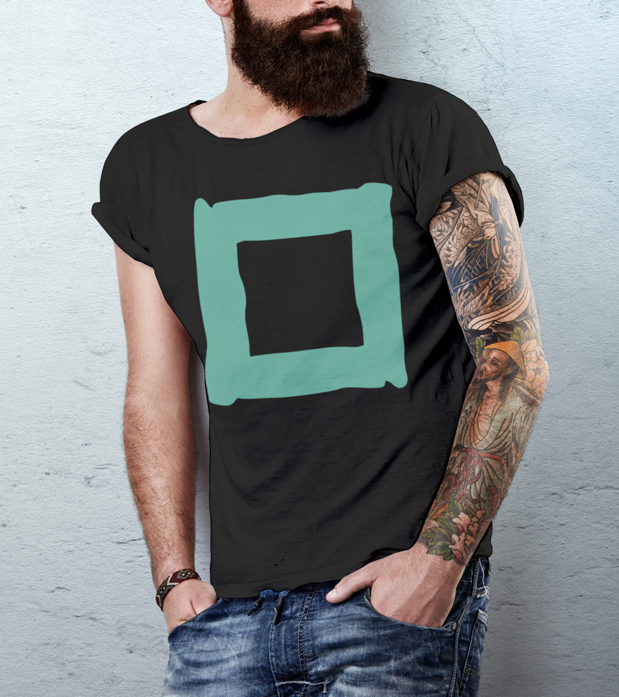Couple Square Green Frame T-Shirt
