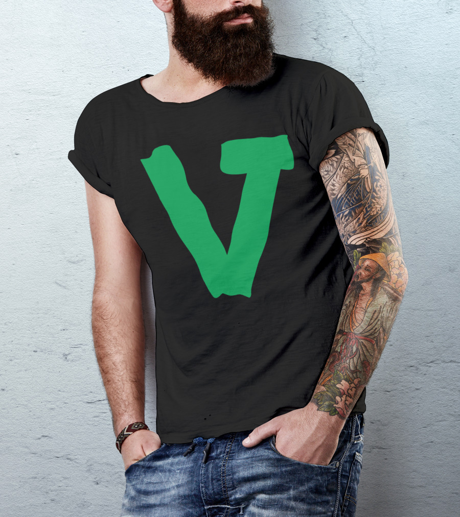 V Green Letter T-Shirt