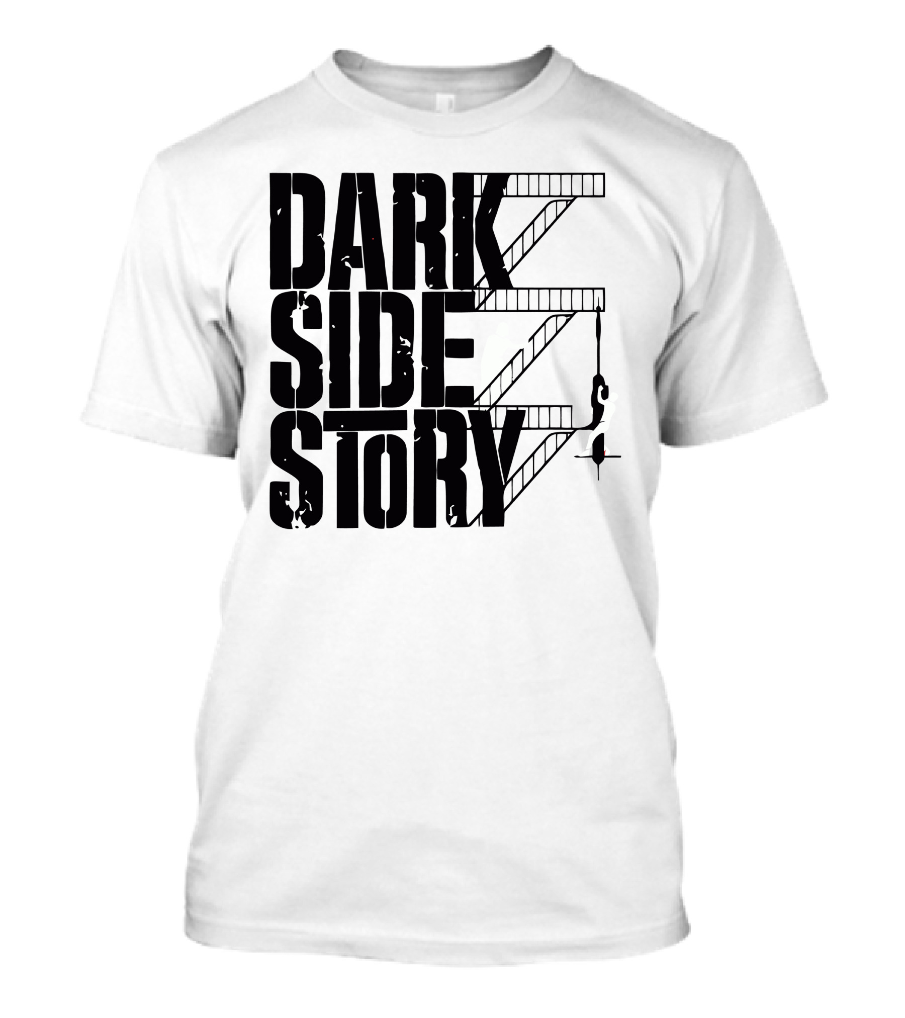 Dark Side Story Star Wars Parody Font And Stairs Scene T-Shirt