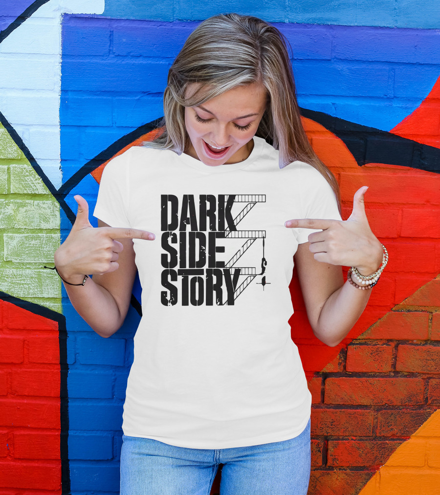 Dark Side Story Star Wars Parody Font And Stairs Scene T-Shirt