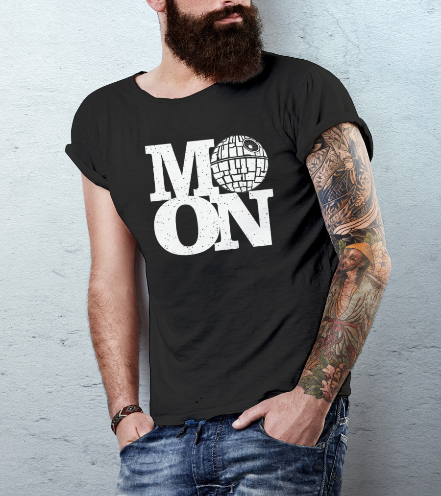 Moon Death Star Optical Illusion T-Shirt
