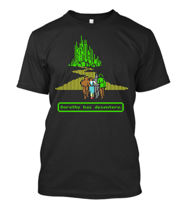 Dorothy Has Dysentery On Pixelated Yellow Brick Road With Emerald City T-Shirt
