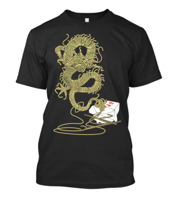 Dragon Flavor Noodles Rising From Takeout Box T-Shirt