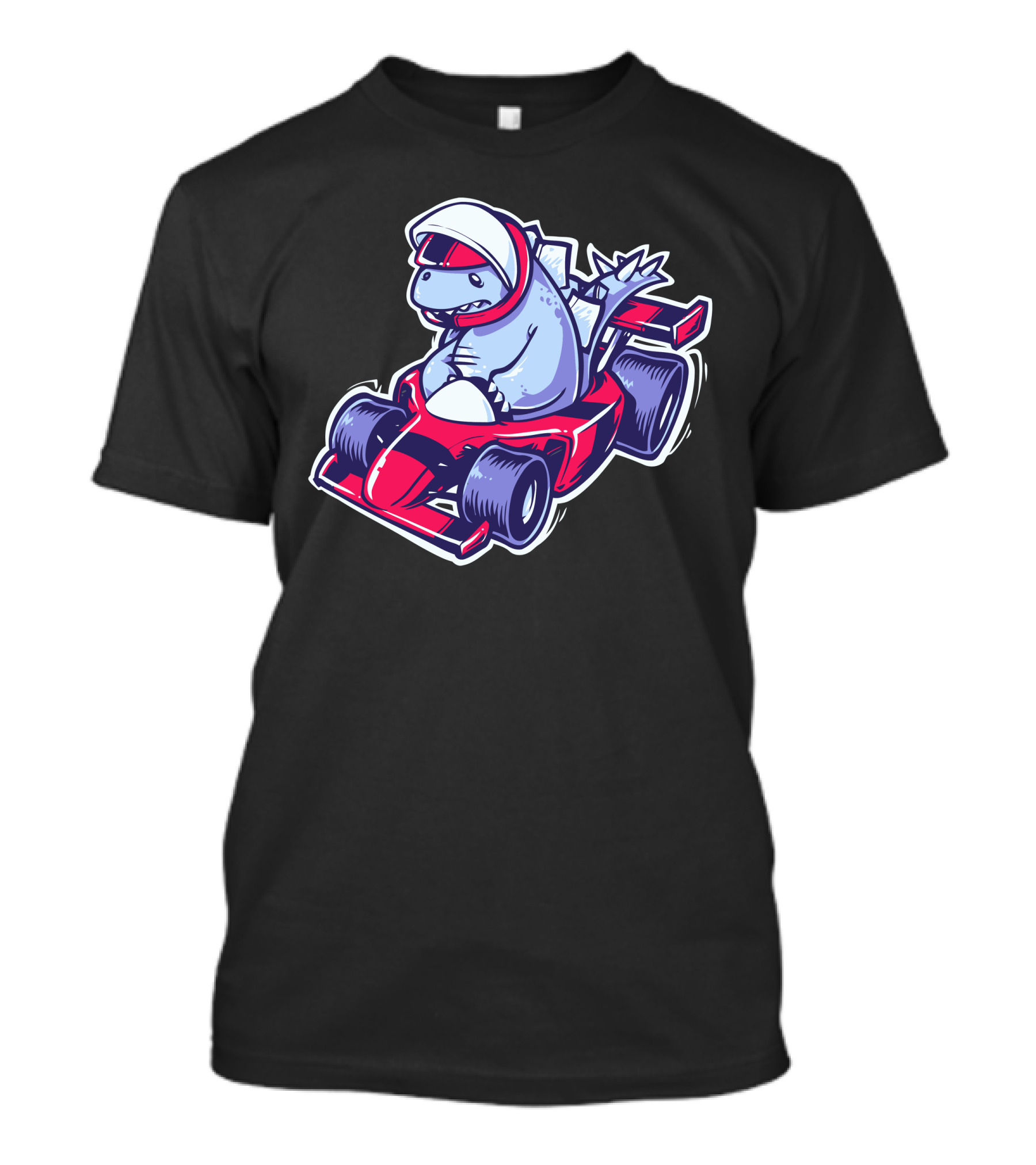 Fossil Fueled Dino Racing In Red Kart T-Shirt