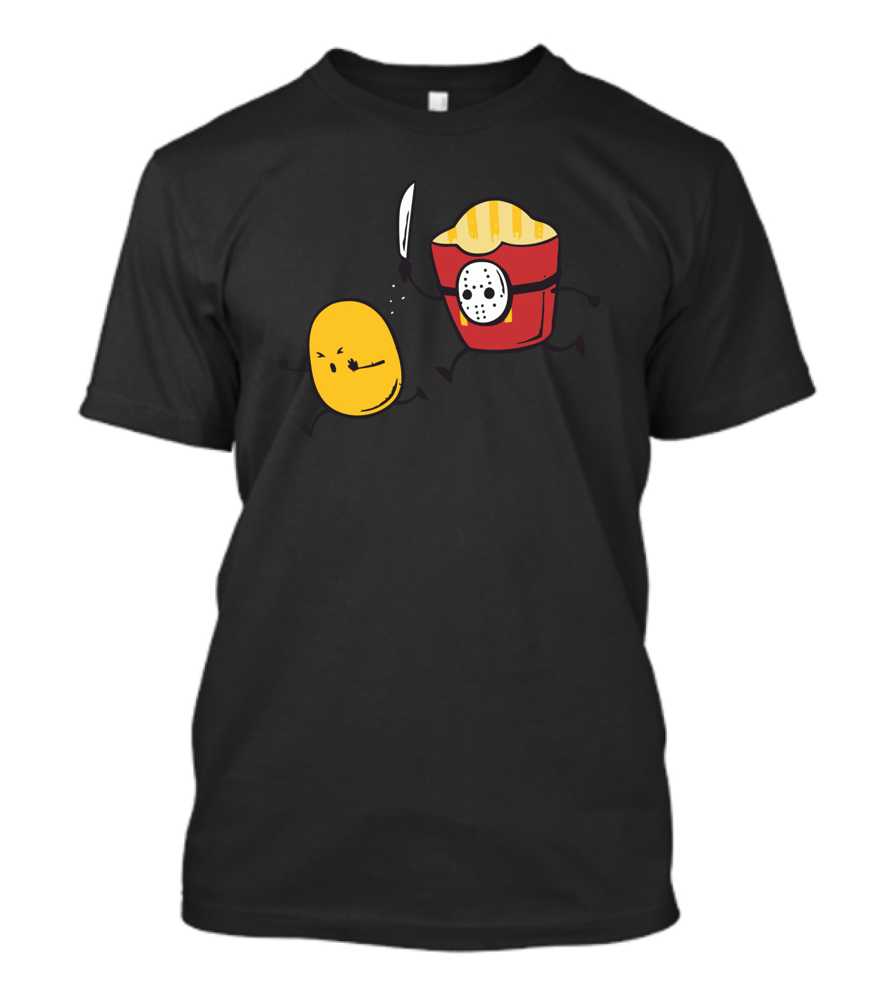 French Fried Jason Horror Mashup With Masked Potatoes T-Shirt