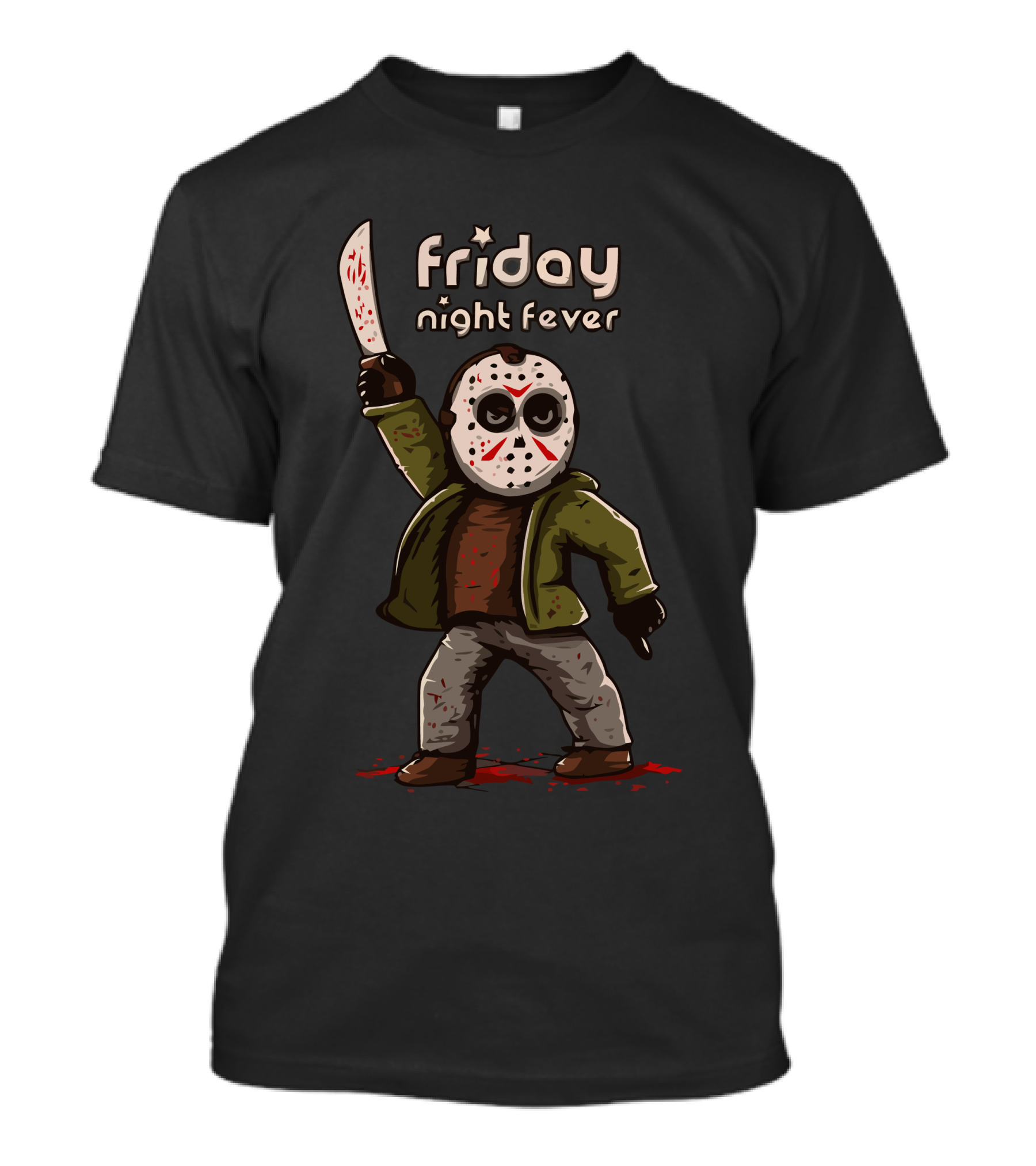 Friday Night Fever Jason Mask Horror Mashup T-Shirt