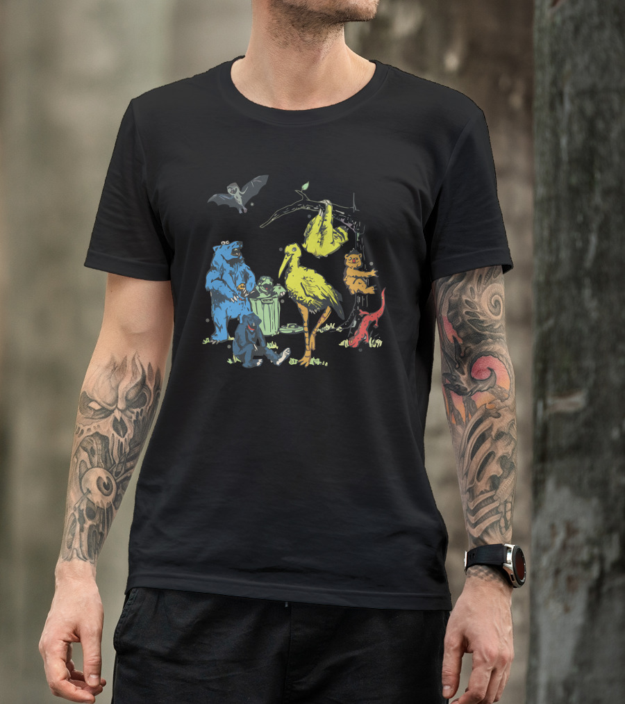 Friendly Beasts Gathering With Colorful Animal Ensemble T-Shirt