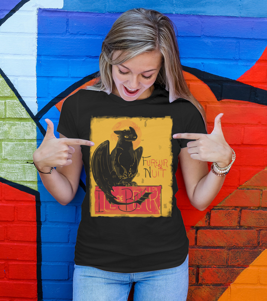 Fureur De Nuit Chat Noir T-Shirt