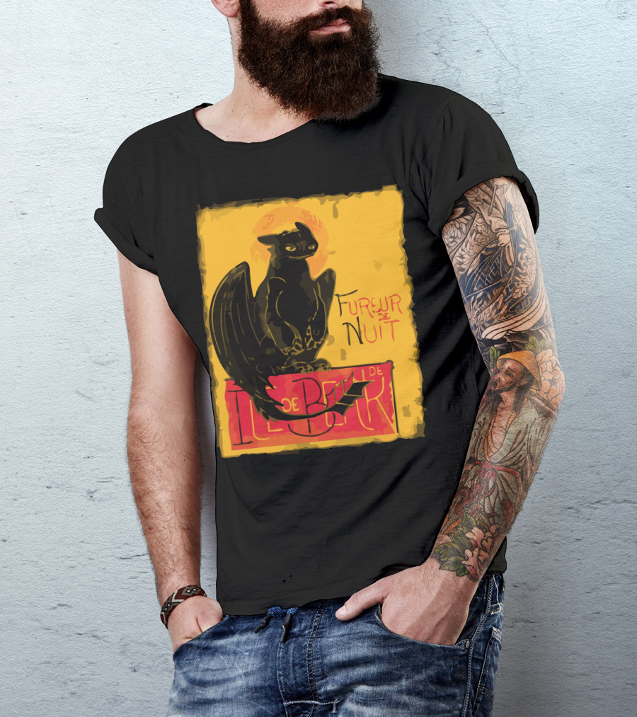 Fureur De Nuit Chat Noir T-Shirt
