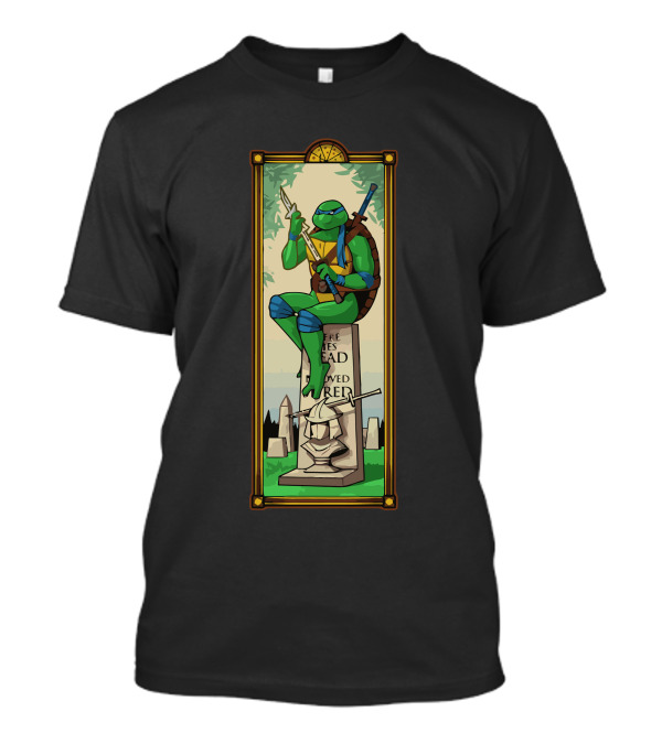 Here Lies Shredder Leonardo Teenage Mutant Ninja Turtles Memorial T-Shirt