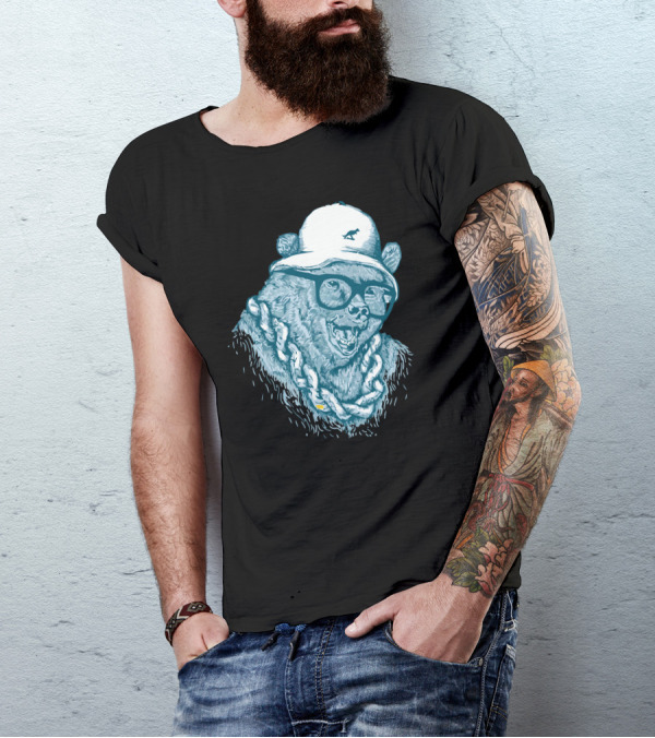 Hip Hop Hibernation Bear With Glasses And Chain T-Shirt