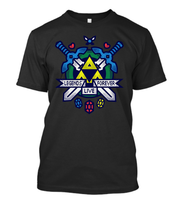 Legends Live Forever Tri-Force Swords Iconic T-Shirt
