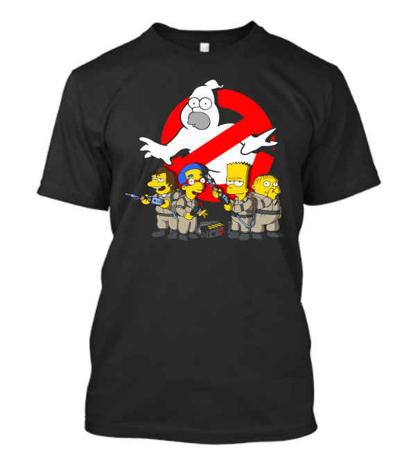 The Simpsons Ghostbusters Crossover With Homer And Bart Simpson T-Shirt