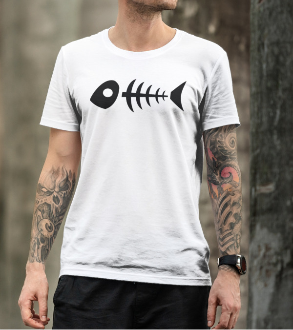 I Beeo Fish Skeleton T-Shirt