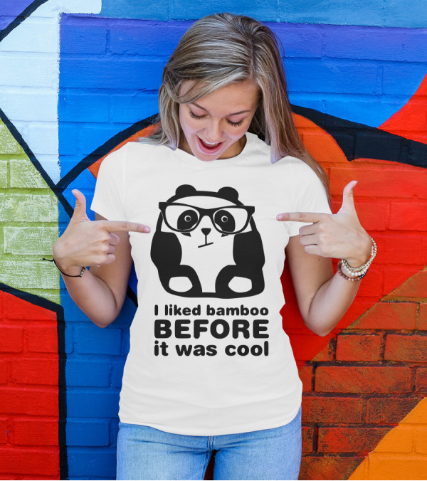 I Liked Bamboo Before It Was Cool Panda Glasses T-Shirt