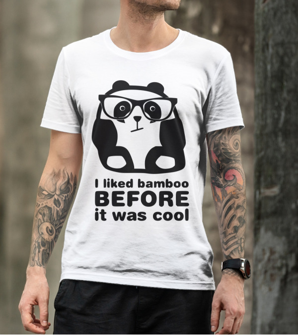 I Liked Bamboo Before It Was Cool Panda Glasses T-Shirt