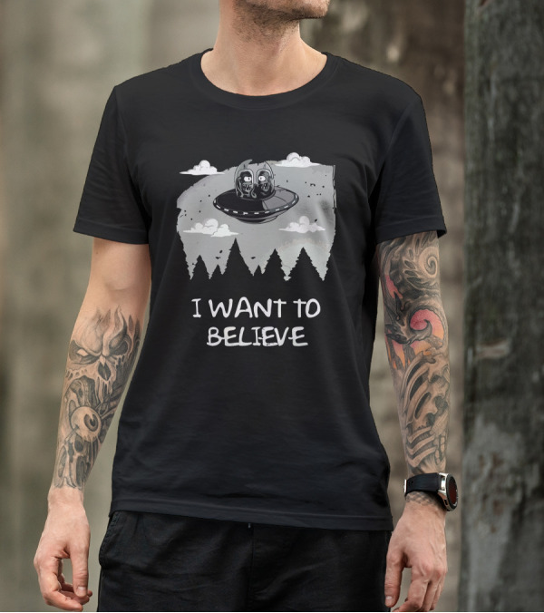 I Want To Believe In Kang And Kodos Flying UFO T-Shirt