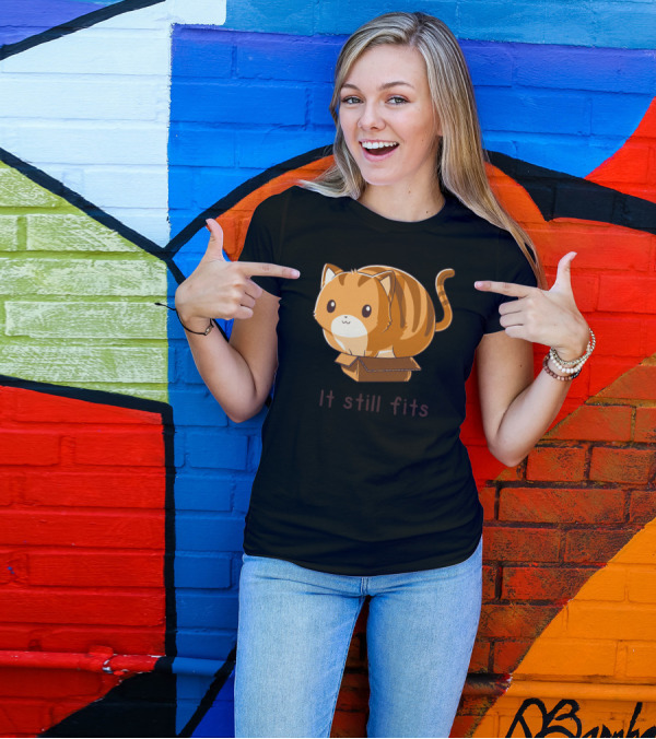 It Still Fits Cute Cat In Box T-Shirt