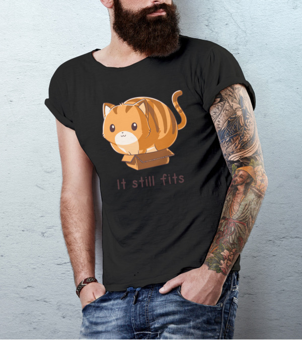 It Still Fits Cute Cat In Box T-Shirt