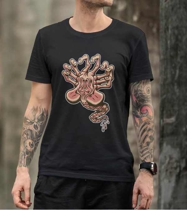 In Space No One Can Hear You Scream Alien Creature Hand T-Shirt
