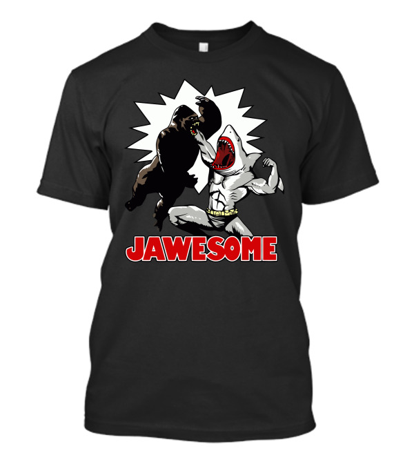 Jawesome Shark Vs Gorilla Showdown T-Shirt