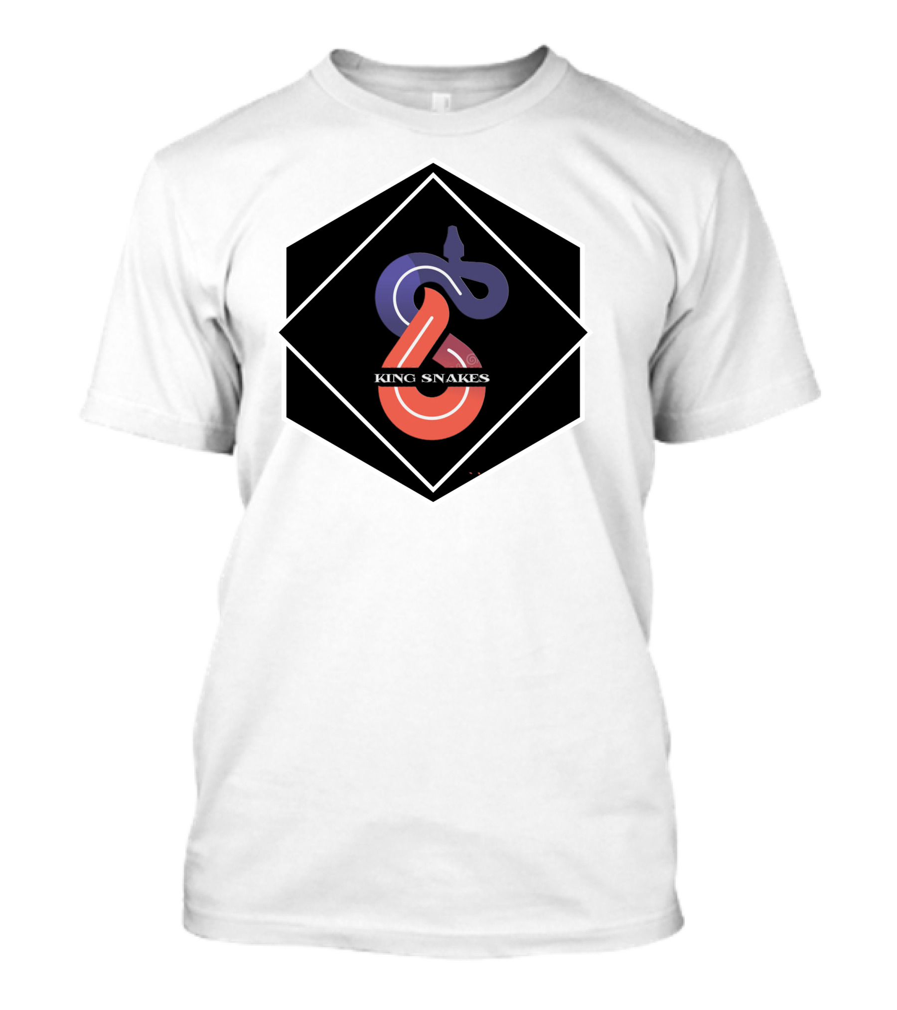 King Snakes Hexagonal Interlocking Red And Purple Snake T-Shirt