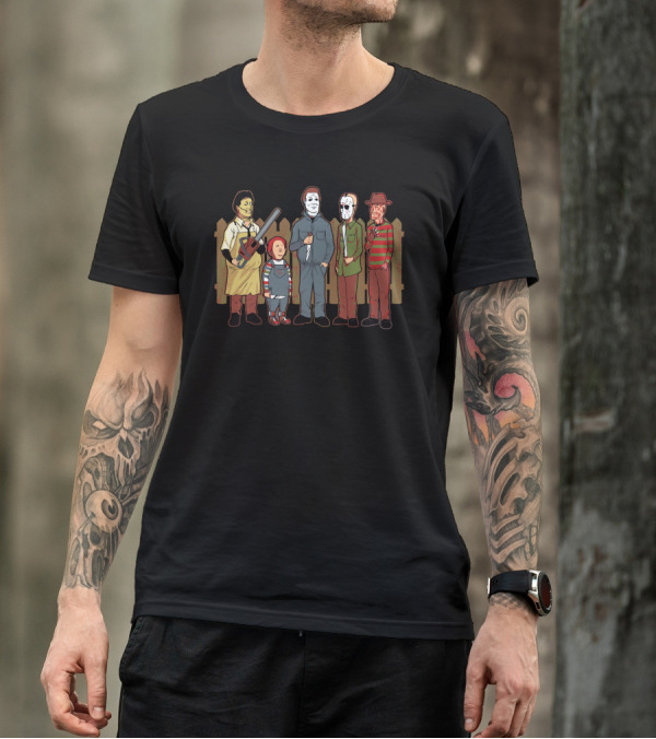 King Of Horror Villains Featuring Iconic Characters T-Shirt