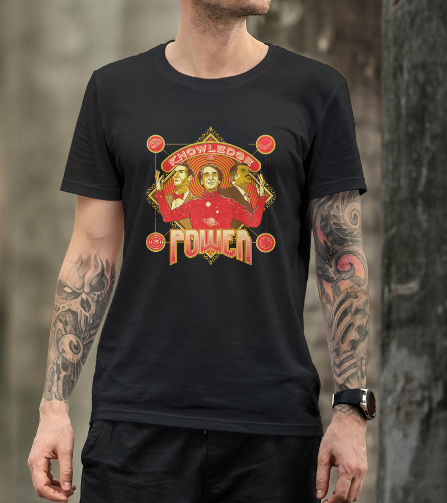 Knowledge Is Power Science Icons T-Shirt