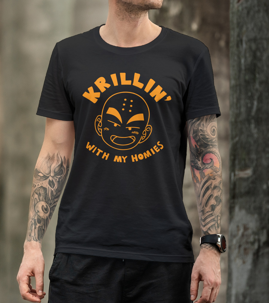 KRILLIN' WITH MY HOMIES Iconic Anime Character T-Shirt