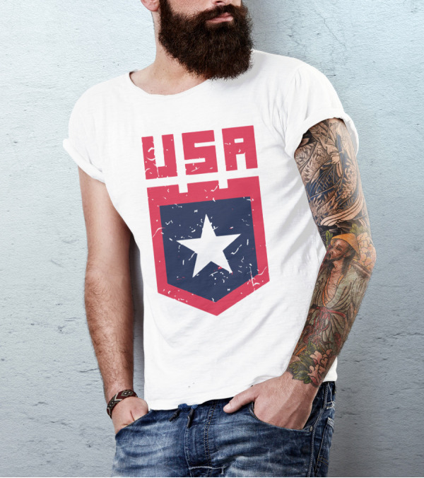 USA Star Shield Land Of The Free T-Shirt
